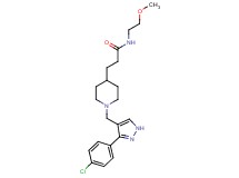3-(1-{[3-(4-chlorophenyl)-1H-pyrazol-4-yl]methyl}-4-piperidinyl)-N-(2-methoxyethyl)propanamide