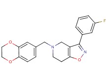 5-(2,3-dihydro-1,4-benzodioxin-6-ylmethyl)-3-(3-fluorophenyl)-4,5,6,7-tetrahydroisoxazolo[4,5-c]pyridine