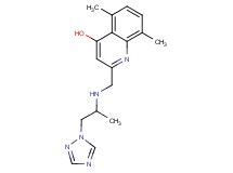 5,8-dimethyl-2-({[1-methyl-2-(1H-1,2,4-triazol-1-yl)ethyl]amino}methyl)quinolin-4-ol