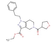 ethyl 1-(2-phenylethyl)-5-(tetrahydro-3-furanylcarbonyl)-4,5,6,7-tetrahydro-1H-pyrazolo[4,3-c]pyridine-3-carboxylate