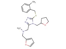 (2-furylmethyl)methyl{[5-[(2-methylbenzyl)thio]-4-(tetrahydro-2-furanylmethyl)-4H-1,2,4-triazol-3-yl]methyl}amine