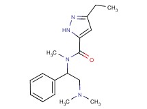 N-[2-(dimethylamino)-1-phenylethyl]-3-ethyl-N-methyl-1H-pyrazole-5-carboxamide
