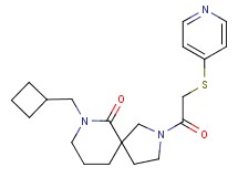 7-(cyclobutylmethyl)-2-[(pyridin-4-ylthio)acetyl]-2,7-diazaspiro[4.5]decan-6-one
