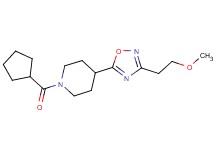 1-(cyclopentylcarbonyl)-4-[3-(2-methoxyethyl)-1,2,4-oxadiazol-5-yl]piperidine