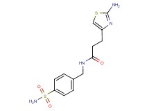 N-[4-(aminosulfonyl)benzyl]-3-(2-amino-1,3-thiazol-4-yl)propanamide