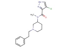 4-chloro-N-methyl-N-[1-(2-phenylethyl)-3-piperidinyl]-1H-pyrazole-3-carboxamide