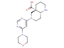 (4aS*,8aR*)-6-[6-(4-morpholinyl)-4-pyrimidinyl]octahydro-1,6-naphthyridine-4a(2H)-carboxylic acid