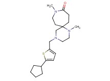4-[(5-cyclopentyl-2-thienyl)methyl]-1,9-dimethyl-1,4,9-triazaspiro[5.6]dodecan-10-one