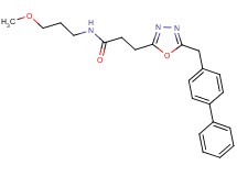 3-[5-(4-biphenylylmethyl)-1,3,4-oxadiazol-2-yl]-N-(3-methoxypropyl)propanamide
