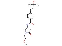 4-(3-hydroxy-3-methylbutyl)-N-[1-(2-methoxyethyl)-5-oxo-3-pyrrolidinyl]benzamide