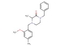 1-benzyl-4-(2-methoxy-4-methylbenzyl)-3-methylpiperazin-2-one