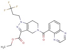ethyl 5-(5-quinoxalinylcarbonyl)-1-(3,3,3-trifluoropropyl)-4,5,6,7-tetrahydro-1H-pyrazolo[4,3-c]pyridine-3-carboxylate