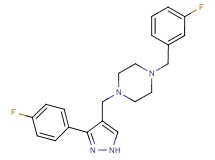 1-(3-fluorobenzyl)-4-{[3-(4-fluorophenyl)-1H-pyrazol-4-yl]methyl}piperazine