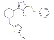 3-[5-(benzylthio)-4-methyl-4H-1,2,4-triazol-3-yl]-1-[(5-methyl-2-thienyl)methyl]piperidine