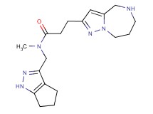 N-methyl-N-(1,4,5,6-tetrahydrocyclopenta[c]pyrazol-3-ylmethyl)-3-(5,6,7,8-tetrahydro-4H-pyrazolo[1,5-a][1,4]diazepin-2-yl)propanamide hydrochloride