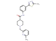 1-[(6-methyl-2-pyridinyl)methyl]-N-[3-(5-methyl-1,3,4-thiadiazol-2-yl)phenyl]-4-piperidinecarboxamide