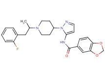 N-(1-{1-[2-(2-fluorophenyl)-1-methylethyl]-4-piperidinyl}-1H-pyrazol-5-yl)-1,3-benzodioxole-5-carboxamide