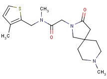 N-methyl-2-(8-methyl-3-oxo-2,8-diazaspiro[4.5]dec-2-yl)-N-[(3-methyl-2-thienyl)methyl]acetamide