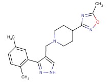 1-{[3-(2,5-dimethylphenyl)-1H-pyrazol-4-yl]methyl}-4-(5-methyl-1,2,4-oxadiazol-3-yl)piperidine