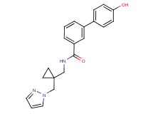 4'-hydroxy-N-{[1-(1H-pyrazol-1-ylmethyl)cyclopropyl]methyl}biphenyl-3-carboxamide