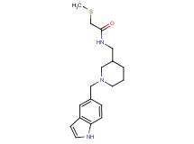 N-{[1-(1H-indol-5-ylmethyl)piperidin-3-yl]methyl}-2-(methylthio)acetamide