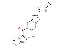 N-cyclopropyl-5-[(6-methylimidazo[2,1-b][1,3]thiazol-5-yl)carbonyl]-4,5,6,7-tetrahydropyrazolo[1,5-a]pyrazine-2-carboxamide