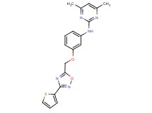 4,6-dimethyl-N-(3-{[3-(2-thienyl)-1,2,4-oxadiazol-5-yl]methoxy}phenyl)-2-pyrimidinamine