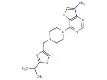 4-{4-[(2-isopropyl-1,3-oxazol-4-yl)methyl]piperazin-1-yl}-7-methylthieno[3,2-d]pyrimidine
