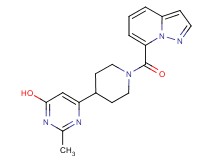 2-methyl-6-[1-(pyrazolo[1,5-a]pyridin-7-ylcarbonyl)piperidin-4-yl]pyrimidin-4-ol