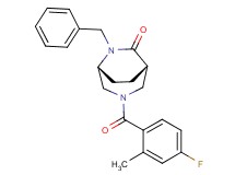 (1S*,5R*)-6-benzyl-3-(4-fluoro-2-methylbenzoyl)-3,6-diazabicyclo[3.2.2]nonan-7-one