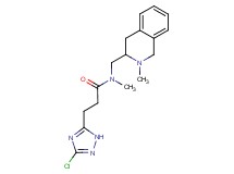 3-(3-chloro-1H-1,2,4-triazol-5-yl)-N-methyl-N-[(2-methyl-1,2,3,4-tetrahydro-3-isoquinolinyl)methyl]propanamide