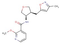 2-methoxy-N-{(3R*,4S*)-4-[(3-methylisoxazol-5-yl)methyl]tetrahydrofuran-3-yl}nicotinamide