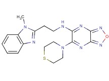 N-[2-(1-methyl-1H-benzimidazol-2-yl)ethyl]-6-(4-thiomorpholinyl)[1,2,5]oxadiazolo[3,4-b]pyrazin-5-amine