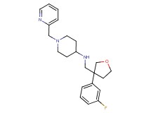 N-{[3-(3-fluorophenyl)tetrahydro-3-furanyl]methyl}-1-(2-pyridinylmethyl)-4-piperidinamine