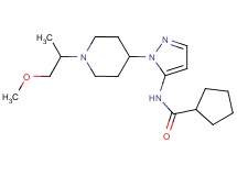 N-{1-[1-(2-methoxy-1-methylethyl)-4-piperidinyl]-1H-pyrazol-5-yl}cyclopentanecarboxamide