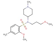 2-methoxy-N-(3-methoxypropyl)-4-methyl-N-(1-methyl-4-piperidinyl)benzenesulfonamide