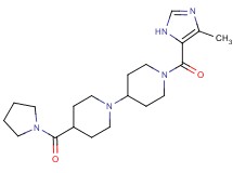 1'-[(4-methyl-1H-imidazol-5-yl)carbonyl]-4-(pyrrolidin-1-ylcarbonyl)-1,4'-bipiperidine