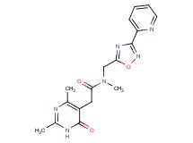 2-(2,4-dimethyl-6-oxo-1,6-dihydro-5-pyrimidinyl)-N-methyl-N-{[3-(2-pyridinyl)-1,2,4-oxadiazol-5-yl]methyl}acetamide