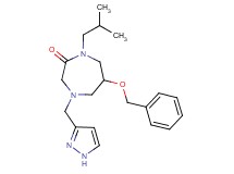 6-(benzyloxy)-1-isobutyl-4-(1H-pyrazol-3-ylmethyl)-1,4-diazepan-2-one
