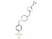 4-[(5-cyclopropyl-1,2,4-oxadiazol-3-yl)methyl]-1-[4-(methylsulfonyl)benzyl]piperidine