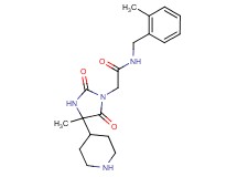 N-(2-methylbenzyl)-2-[4-methyl-2,5-dioxo-4-(4-piperidinyl)-1-imidazolidinyl]acetamide hydrochloride