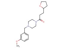 1-(3-methoxybenzyl)-4-[3-(tetrahydrofuran-2-yl)propanoyl]piperazine