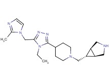 rel-(1R,5S,6r)-6-[(4-{4-ethyl-5-[(2-methyl-1H-imidazol-1-yl)methyl]-4H-1,2,4-triazol-3-yl}-1-piperidinyl)methyl]-3-azabicyclo[3.1.0]hexane dihydrochloride