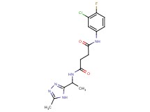 N-(3-chloro-4-fluorophenyl)-N'-[1-(5-methyl-4H-1,2,4-triazol-3-yl)ethyl]succinamide