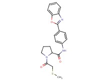 N-[4-(1,3-benzoxazol-2-yl)phenyl]-1-[(methylthio)acetyl]prolinamide