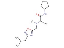 N-cyclopentyl-2-[[(3-isobutyl-1,2,4-oxadiazol-5-yl)methyl](methyl)amino]propanamide