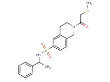 2-[(methylthio)acetyl]-N-(1-phenylethyl)-1,2,3,4-tetrahydroisoquinoline-6-sulfonamide
