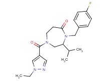 1-[(1-ethyl-1H-pyrazol-4-yl)carbonyl]-4-(4-fluorobenzyl)-3-isopropyl-1,4-diazepan-5-one