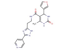 4-(3-furyl)-6-methyl-2-oxo-N-[2-(3-pyridin-4-yl-1H-1,2,4-triazol-5-yl)ethyl]-1,2,3,4-tetrahydropyrimidine-5-carboxamide