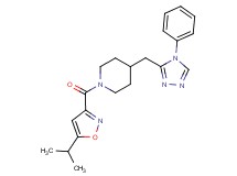 1-[(5-isopropylisoxazol-3-yl)carbonyl]-4-[(4-phenyl-4H-1,2,4-triazol-3-yl)methyl]piperidine